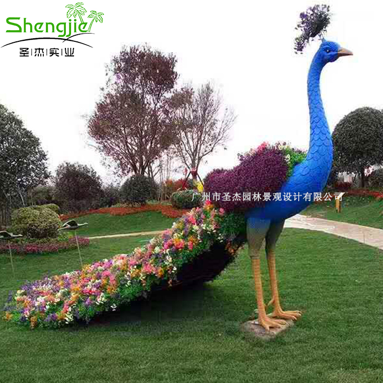 仿真玻璃钢雕塑 孔雀