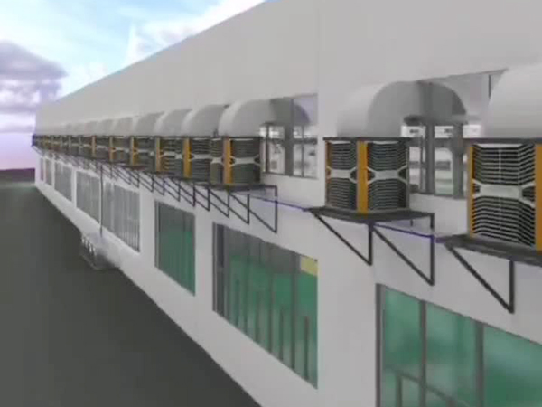 扇机组合钢结构厂房通...