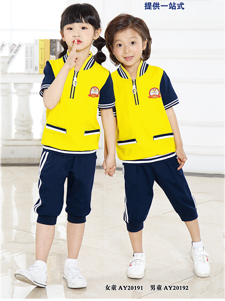 纯棉套装夏季园服