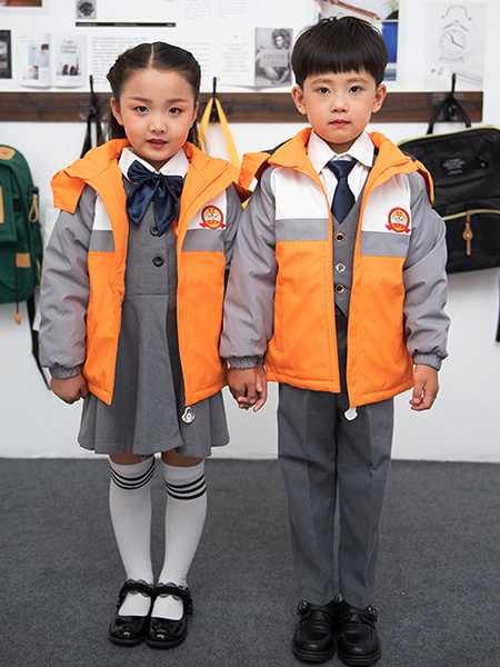 冬季新款棉衣幼儿园套装