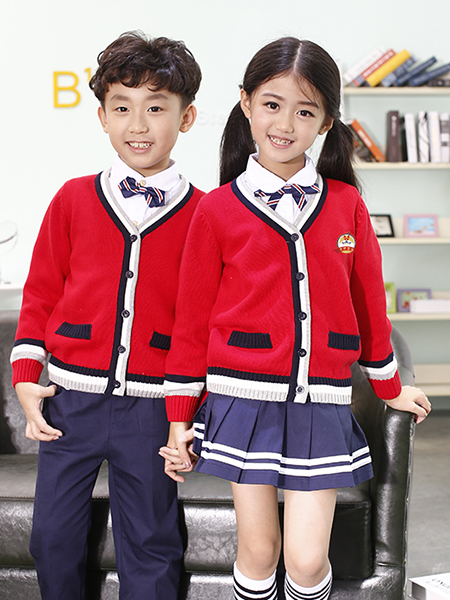 秋冬新品针织毛衣校服